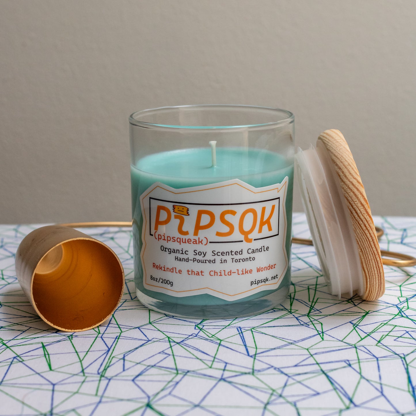 The PiPSQK Classic Hand-Poured Organic Soy Candle, 8oz