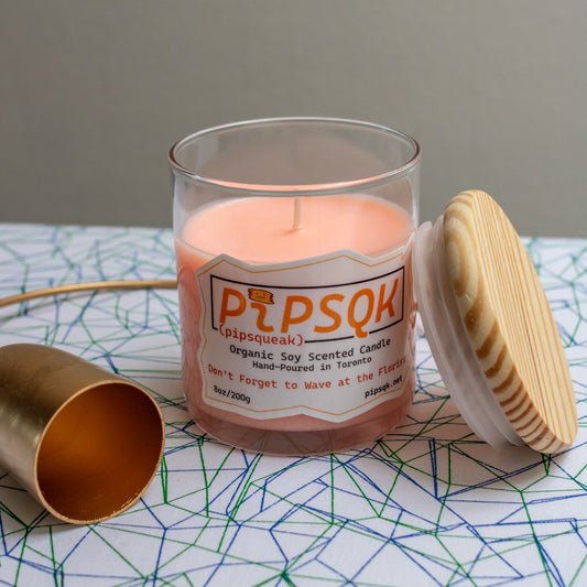 The PiPSQK Classic Hand-Poured Organic Soy Candle, 8oz